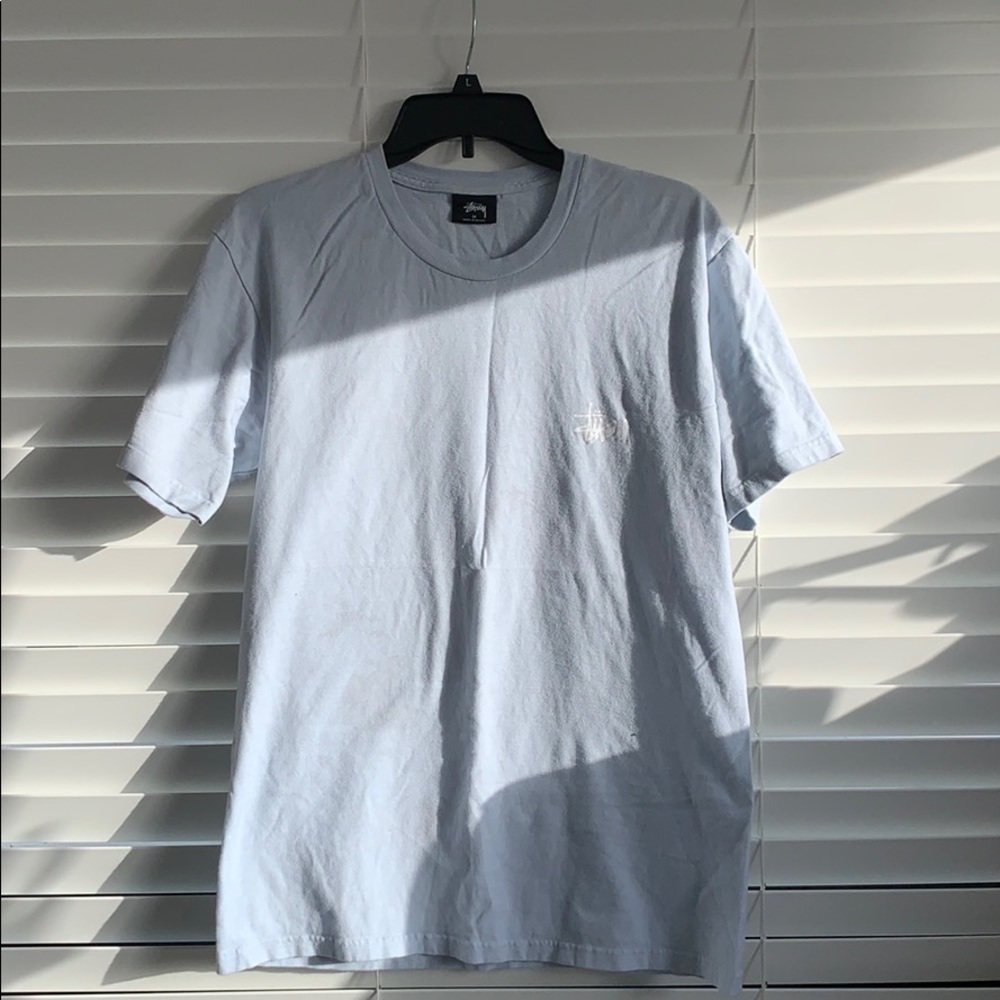Stussy Classic Tee in baby blue size M